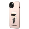 Etui Karl Lagerfeld Silicone Ikonik na iPhone 14 Plus - różowe