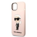 Etui Karl Lagerfeld Silicone Ikonik na iPhone 14 Plus - różowe