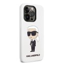 Etui Karl Lagerfeld Silicone Ikonik na iPhone 14 Pro - białe