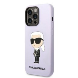 Etui Karl Lagerfeld Silicone Ikonik na iPhone 14 Pro - purpurowe