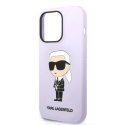 Etui Karl Lagerfeld Silicone Ikonik na iPhone 14 Pro - purpurowe