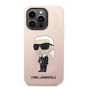 Etui Karl Lagerfeld Silicone Ikonik na iPhone 14 Pro - różowe