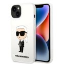 Etui Karl Lagerfeld Silicone Ikonik na iPhone 14 - białe