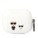 Etui Karl Lagerfeld Silicone Karl&Choupette na AirPods Pro - białe