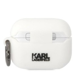 Etui Karl Lagerfeld Silicone Karl&Choupette na AirPods Pro - białe