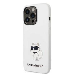 Etui Karl Lagerfeld Silicone Choupette MagSafe na iPhone 14 Pro Max - białe