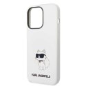 Etui Karl Lagerfeld Silicone Choupette MagSafe na iPhone 14 Pro Max - białe