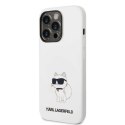 Etui Karl Lagerfeld Silicone Choupette MagSafe na iPhone 14 Pro - białe