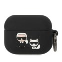 Etui Karl Lagerfeld Silicone Karl & Choupette na AirPods Pro - czarne