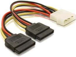 Qoltec Kabel SATA Qoltec adapter POWER Molex/2xSATA 0,2m