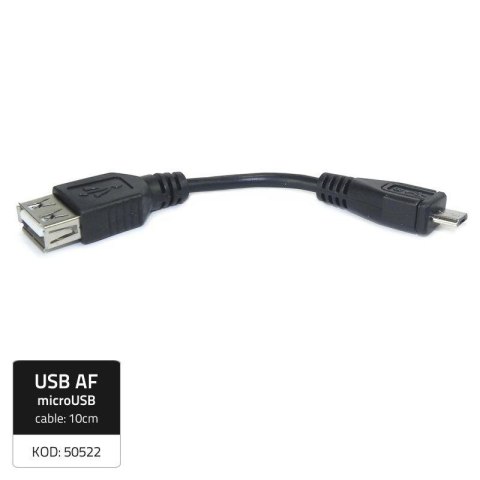 Qoltec Kabel USB Qoltec 2.0 A żeńska/ Micro USB męska 0,1m