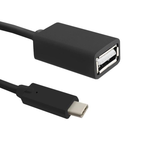 Qoltec Kabel USB Qoltec 2.0 A żeński / USB 3.1 typC męski | 0,25m