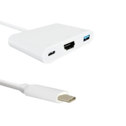 Qoltec Kabel USB Qoltec 3.1 typCM / HDMI AF+USB AF+USB C