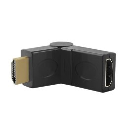 Qoltec Przejściówka Qoltec HDMI męska / HDMI żeńska (kątowy/obrotowy)