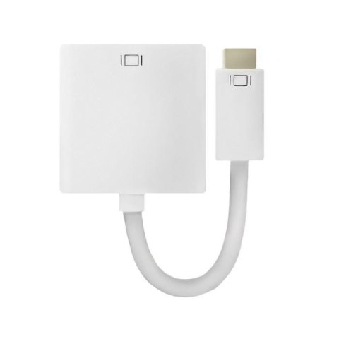 Qoltec Przejściówka Qoltec Mini DVI M/ DVI (24+5)F do Apple