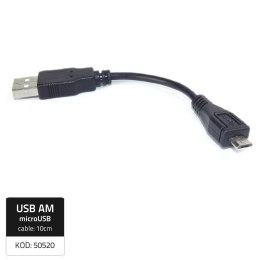 Qoltec Przejściówka Qoltec USB 2.0 A męska/ Micro USB męska 0,1m