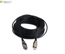 Techly Kabel optyczny HDMI Techly HDMI-HDMI 2.0 M/M Ethernet 3D 4K, 30m, czarny