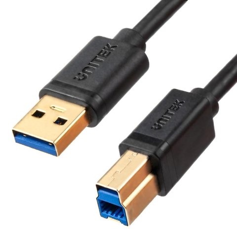 UNITEK Kabel USB Unitek C14095BK-2M do drukarki, USB-A, USB 3.0, 5 Gbps, 2m