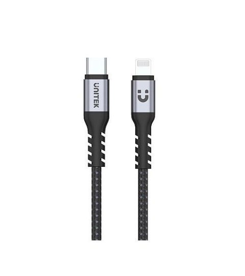 UNITEK Kabel Unitek C14060GY USB-C - Lightning Pro MFI M/M 1m, Szary