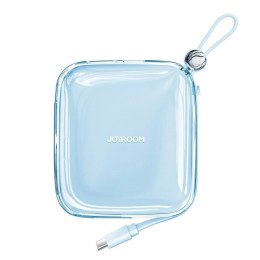 Joyroom powerbank 10000mAh Jelly Series 22.5W z wbudowanym kablem USB C niebieski (JR-L002)