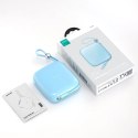 Joyroom powerbank 10000mAh Jelly Series 22.5W z wbudowanym kablem USB C niebieski (JR-L002)