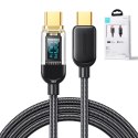 Kabel Joyroom A4 USB-C / USB-C 100W 1.2m z wyświetlaczem - czarny