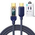 Kabel Joyroom A4 USB-C / USB-C 100W 1.2m z wyświetlaczem - niebieski