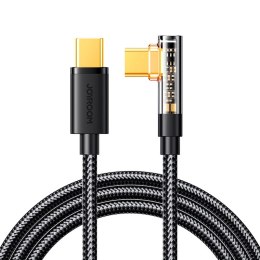 Kabel Joyroom Gaming Cable S-CC100A6 USB-C (kątowy) / USB-C (prosty) 100W 1.2m - czarny