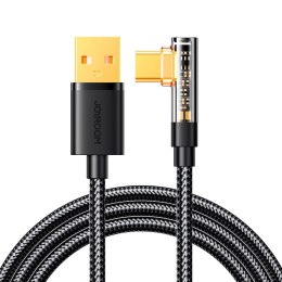 Kabel Joyroom Gaming Cable S-UC027A6 USB-C (kątowy) / USB-A (prosty) 3A 1.2 m - czarny