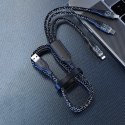 Kabel do szybkiego ładowania 120W 1m 3w1 USB - USB-C / microUSB / Lightning Dudao L22X - srebrny