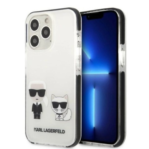 Etui Karl Lagerfeld Karl&Choupette na iPhone 13 Pro Max - białe