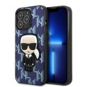 Etui Karl Lagerfeld Monogram Ikonik Patch na iPhone 13 Pro Max - niebieskie