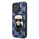 Etui Karl Lagerfeld Monogram Ikonik Patch na iPhone 13 Pro Max - niebieskie