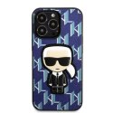 Etui Karl Lagerfeld Monogram Ikonik Patch na iPhone 13 Pro Max - niebieskie