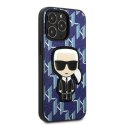 Etui Karl Lagerfeld Monogram Ikonik Patch na iPhone 13 Pro Max - niebieskie