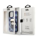 Etui Karl Lagerfeld Monogram Ikonik Patch na iPhone 13 Pro Max - niebieskie