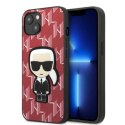 Etui Karl Lagerfeld Monogram Ikonik Patch na iPhone 13 - czerwone