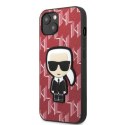 Etui Karl Lagerfeld Monogram Ikonik Patch na iPhone 13 - czerwone