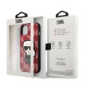 Etui Karl Lagerfeld Monogram Ikonik Patch na iPhone 13 - czerwone