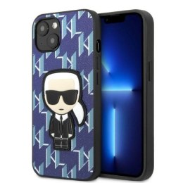 Etui Karl Lagerfeld Monogram Ikonik Patch na iPhone 13 mini - niebieskie