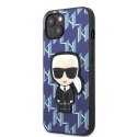 Etui Karl Lagerfeld Monogram Ikonik Patch na iPhone 13 mini - niebieskie