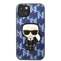 Etui Karl Lagerfeld Monogram Ikonik Patch na iPhone 13 mini - niebieskie