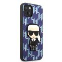 Etui Karl Lagerfeld Monogram Ikonik Patch na iPhone 13 mini - niebieskie