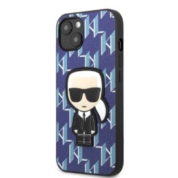 Etui Karl Lagerfeld Monogram Ikonik Patch na iPhone 13 - niebieskie