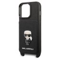 Etui Karl Lagerfeld Saffiano Ikonik Metal na iPhone 13 Pro / iPhone 13 - czarne