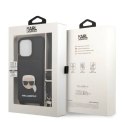 Etui Karl Lagerfeld Saffiano Metal Karl Head na iPhone 13 Pro Max - czarne