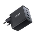 Joyroom ładowarka GaN 67W 4 porty (2x USB, 2x USB C) czarna (TCG02) + kabel USB C - USB C 100W 1.2m