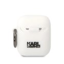 Etui Karl Lagerfeld Silicone Choupette Head 3D na AirPods 1/2 - białe