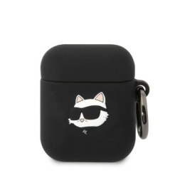 Etui Karl Lagerfeld Silicone Choupette Head 3D na AirPods 1/2 - czarne