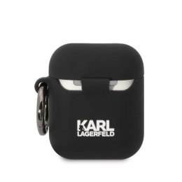 Etui Karl Lagerfeld Silicone Choupette Head 3D na AirPods 1/2 - czarne